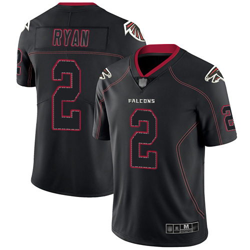 Atlanta Falcons Limited Lights Out Black Men Matt Ryan Jersey NFL Football #2 Rush